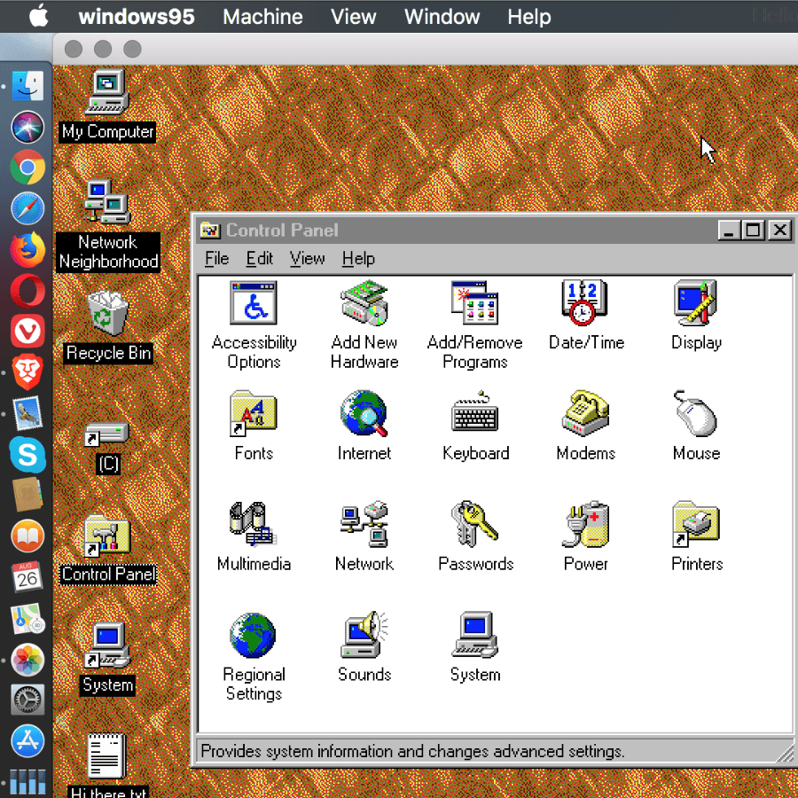 windows 95 osr2 emulator mac